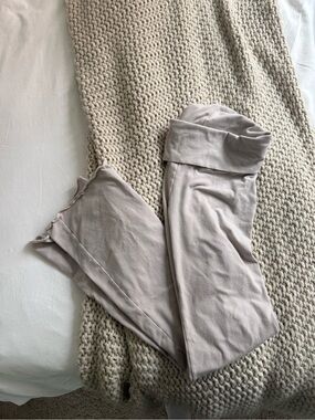 Skims beige foldover cotton pants